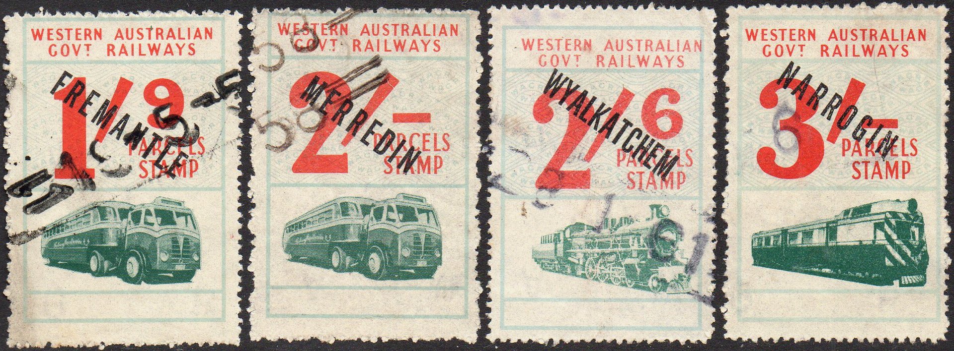 Third Issue of the Third Series Parcel Stamp Western Australia Railways
